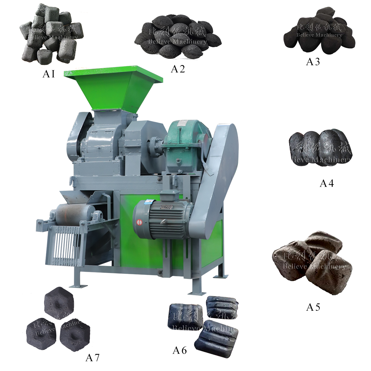Charcoal Ball Briquette Machine Roller Press Machine Mineral Briquette Machine