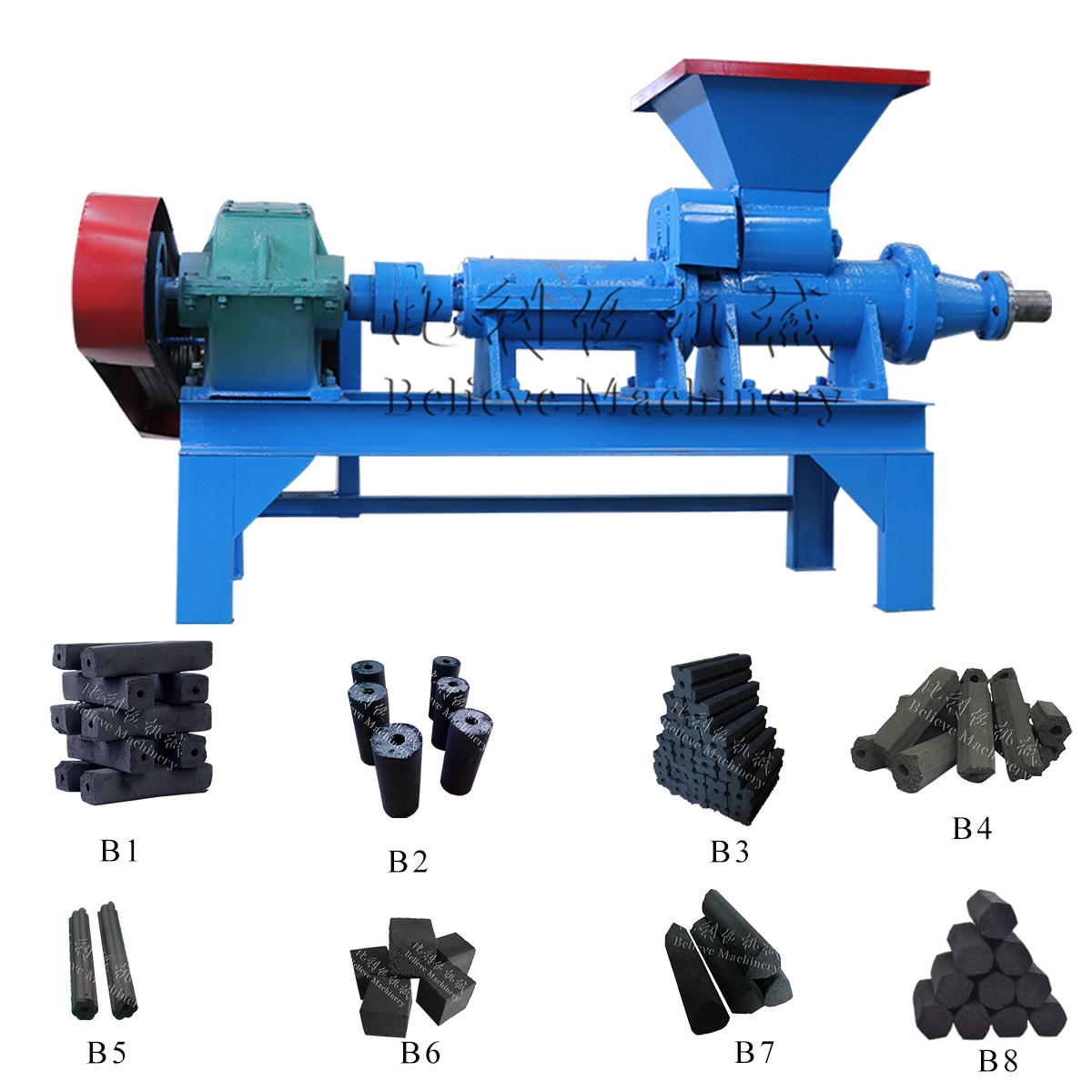Charcoal briquette extrude machine Shisha Hookah BBQ charcoal making machine 