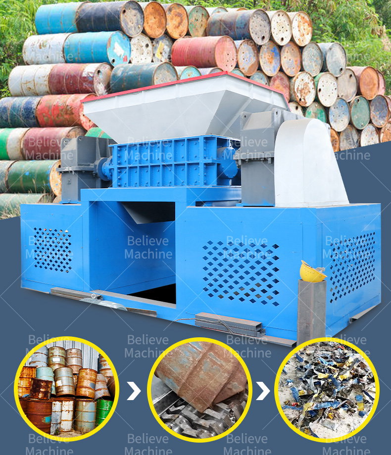 Heavy type shredder machine Double shaft shredder 