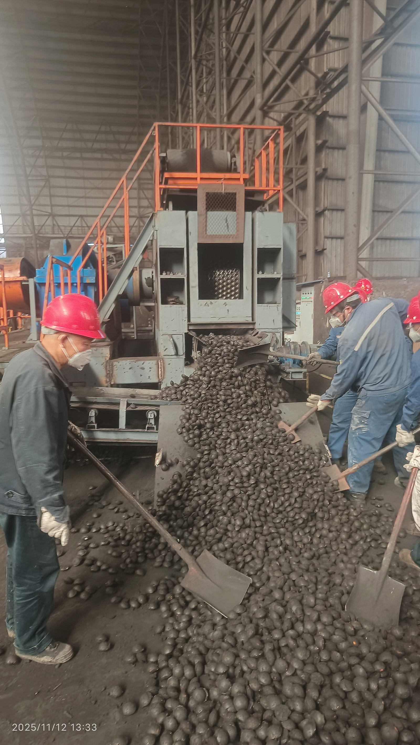 Ball Briquette production line site in Ma'anshan, Anhui, China