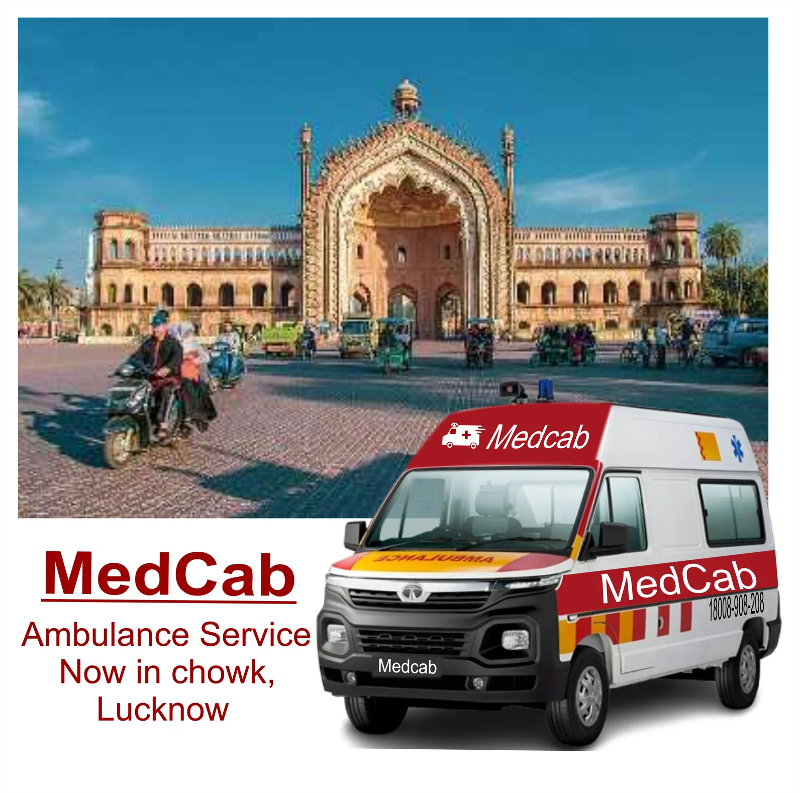  Ambulance Service in Chowk, Lucknow | Med Cab