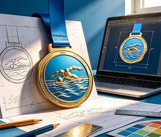 Swimming Medal | Gold Medal Swim| Cheap High Quality Swimming Medal