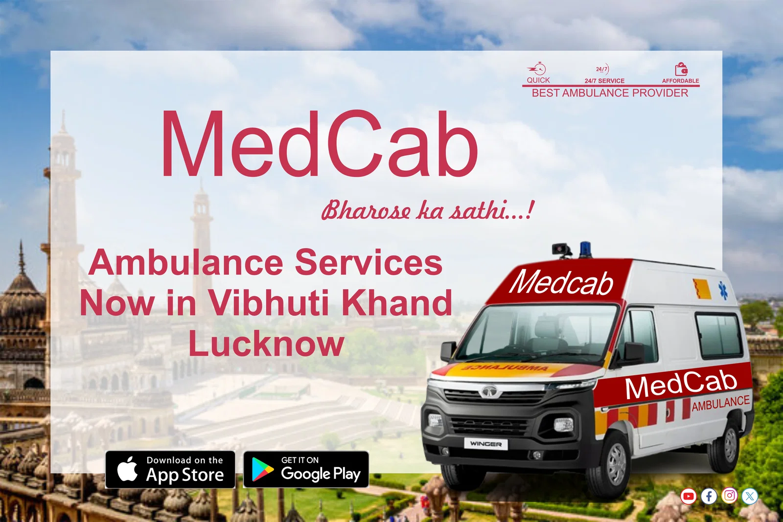 Ambulance Service in Vibhuti Khand, Lucknow