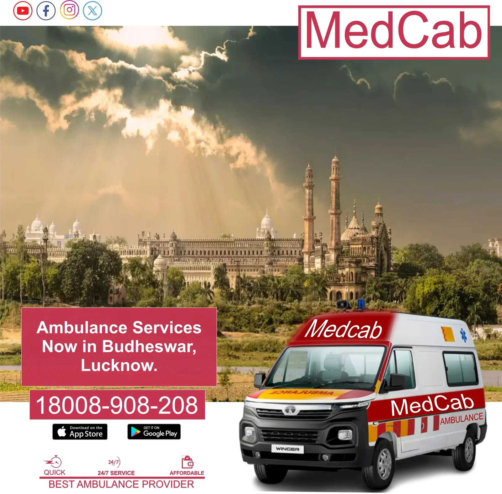  Ambulance Service in Budheshwar, Lucknow