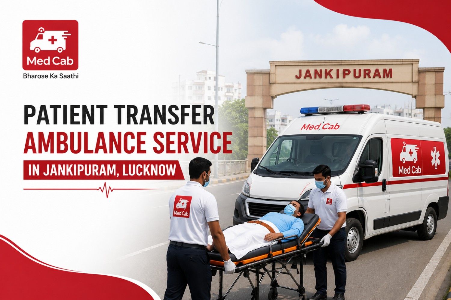 Patient Transfer Ambulance in Jankipuram, Lucknow