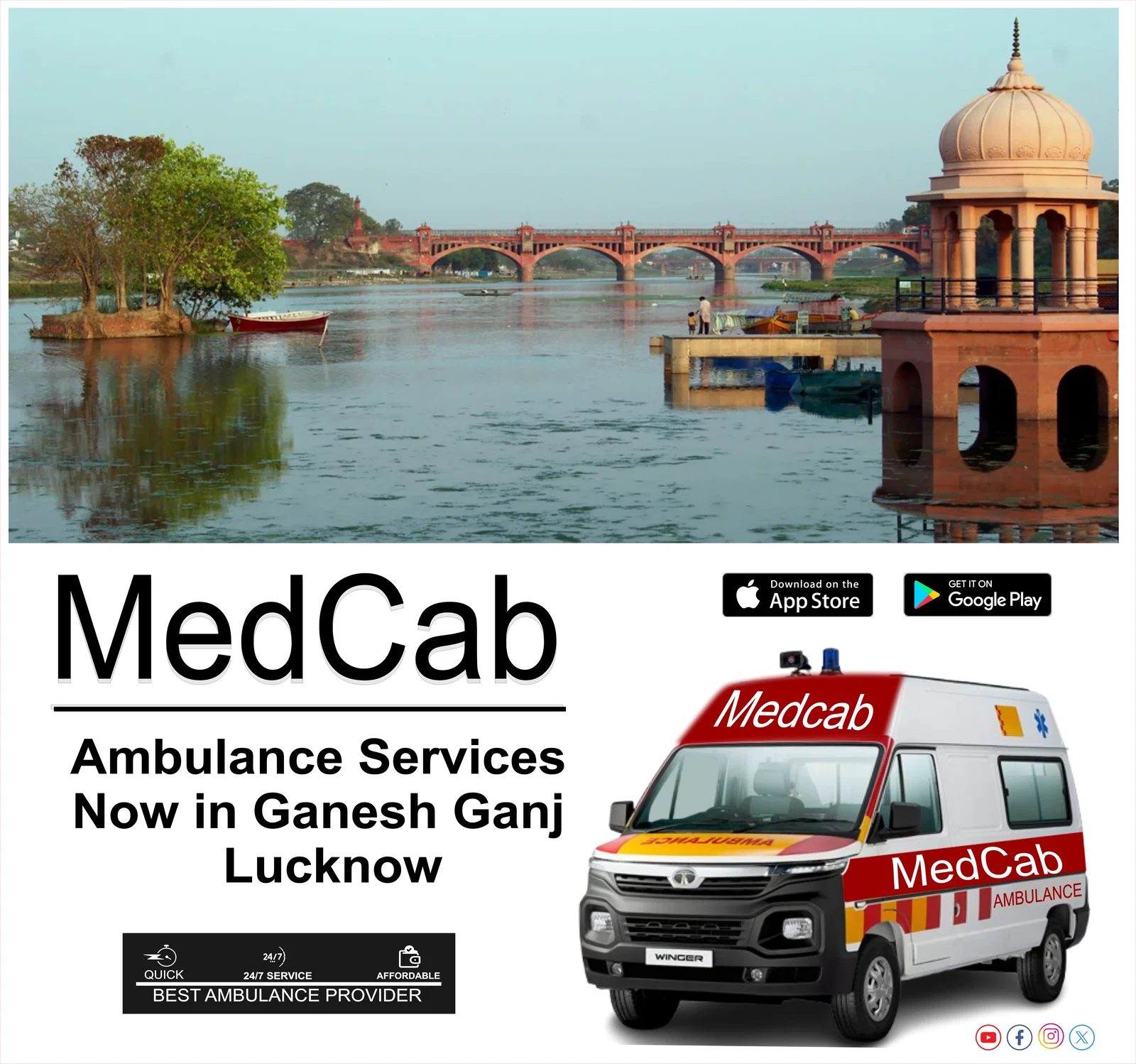 Best Ambulance Service in Ganeshganj, Lucknow