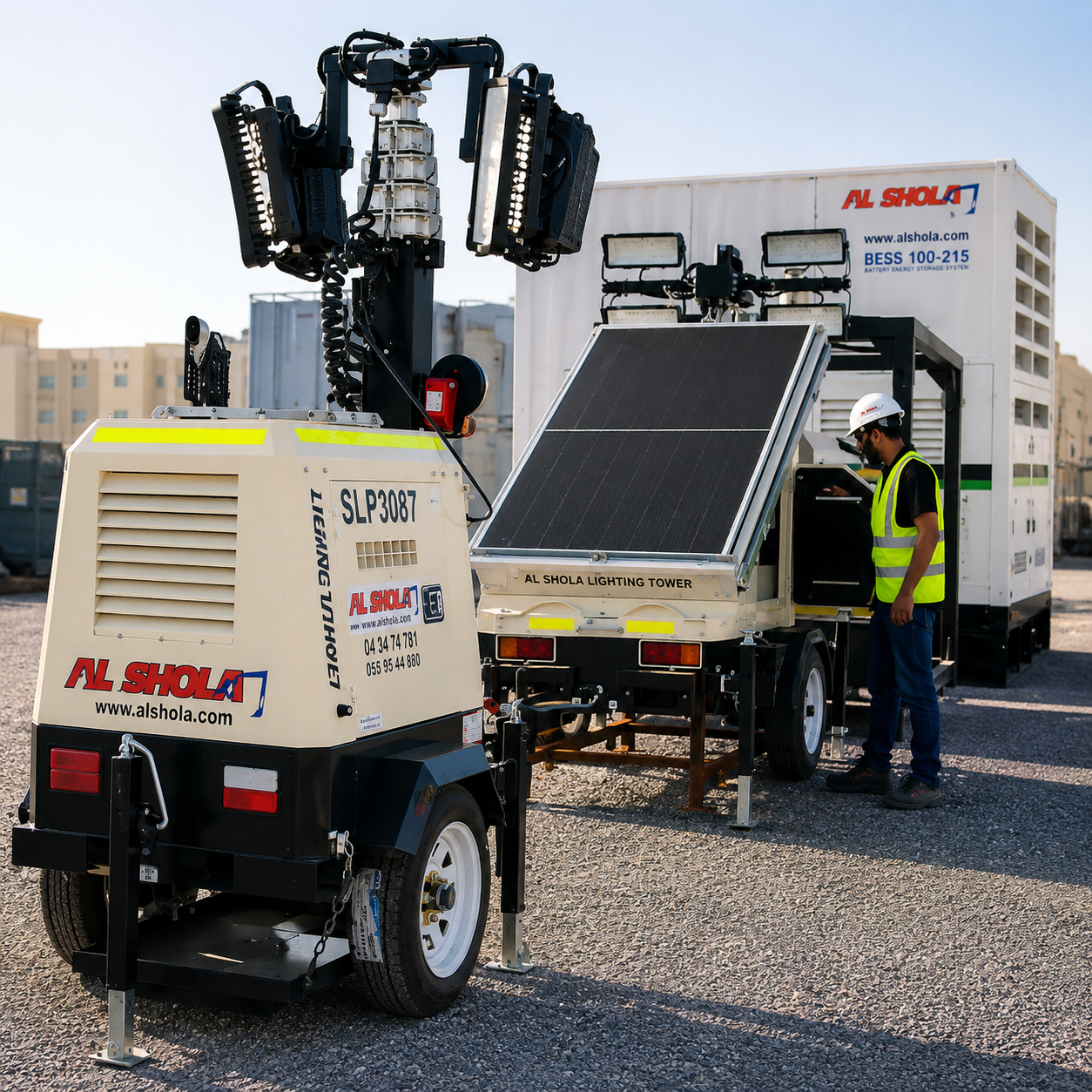 Light Tower Rental UAE | Solar & Diesel Mobile Lighting Towers
