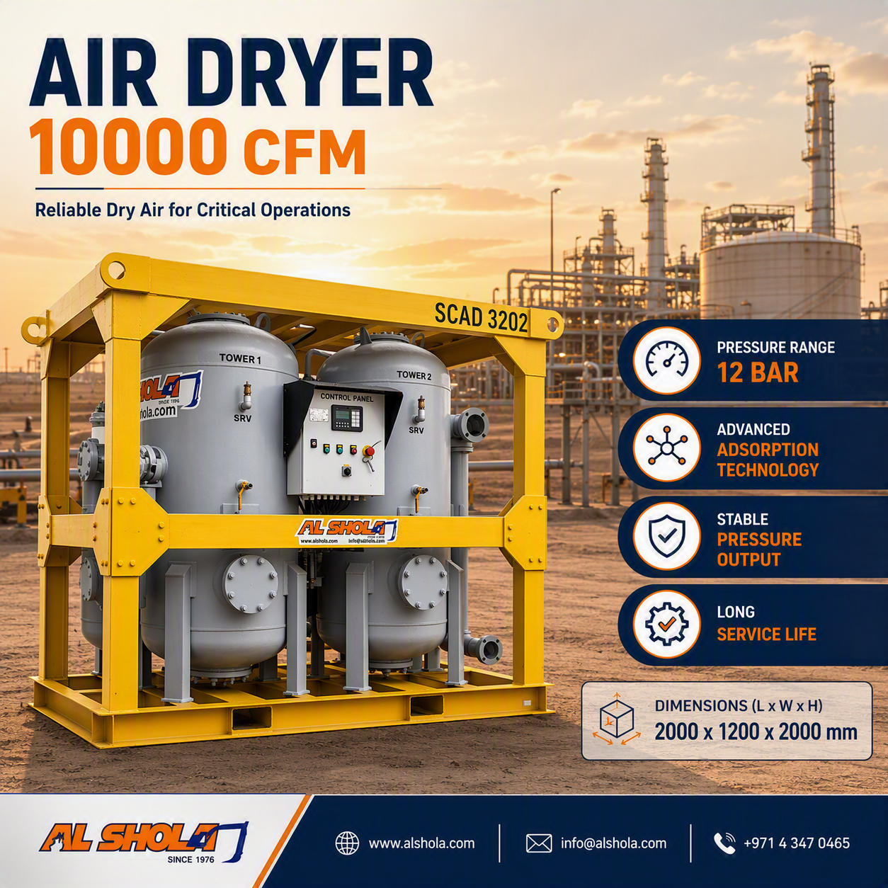 Compressor Air Dryer Rental solutions across GCC | AL Shola