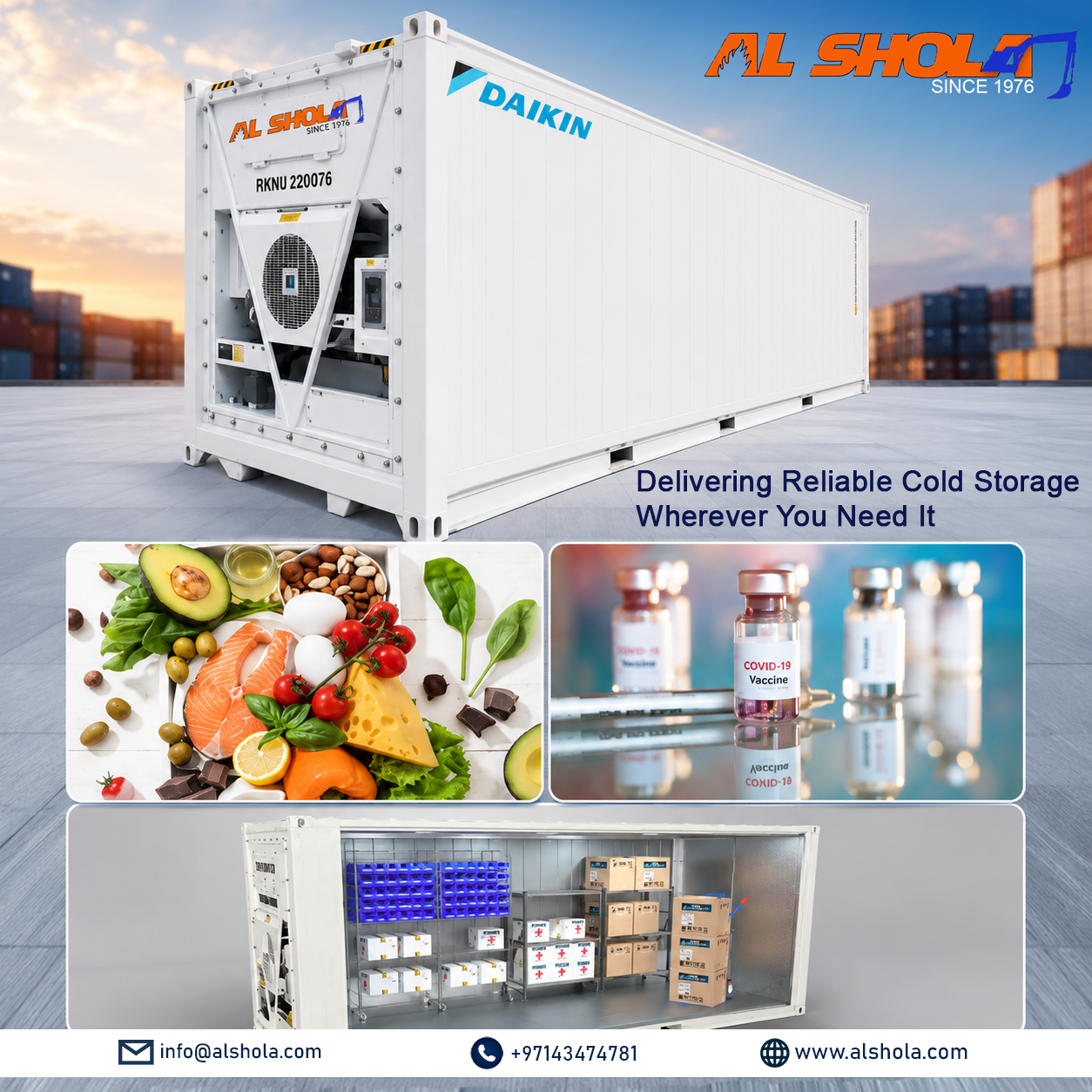 Reefer Container Rental UAE | Refrigerated Cold Storage Hire