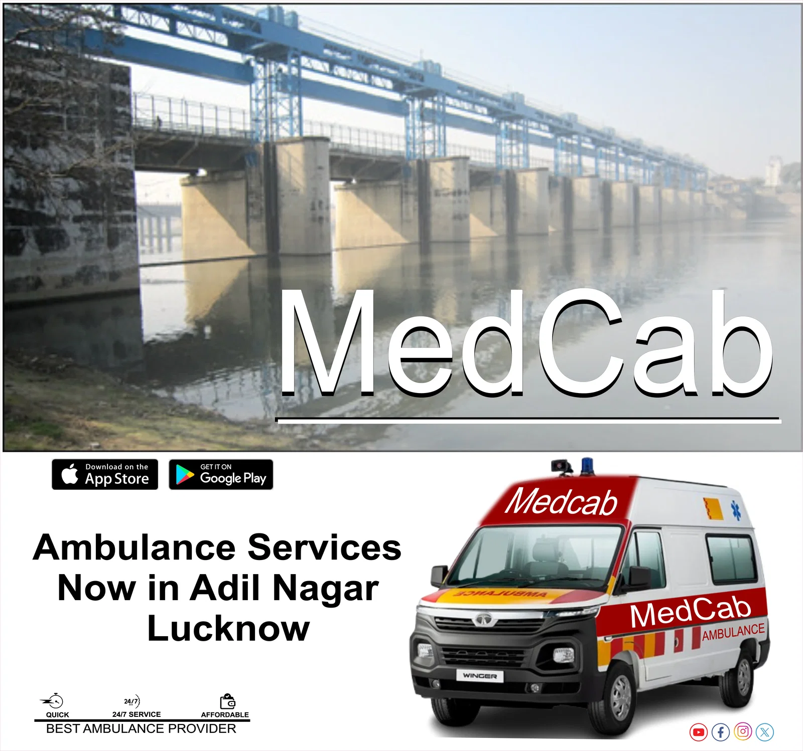 Ambulance in Adil Nagar, Lucknow