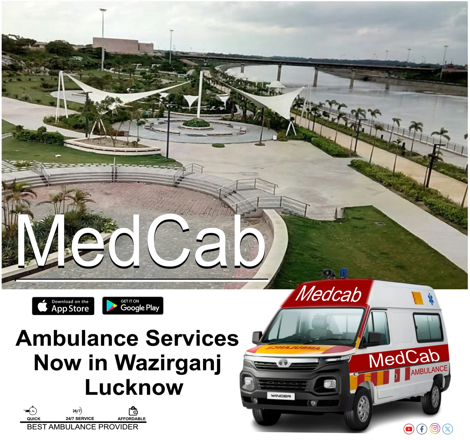  Ambulance Service in Wazirganj, Lucknow