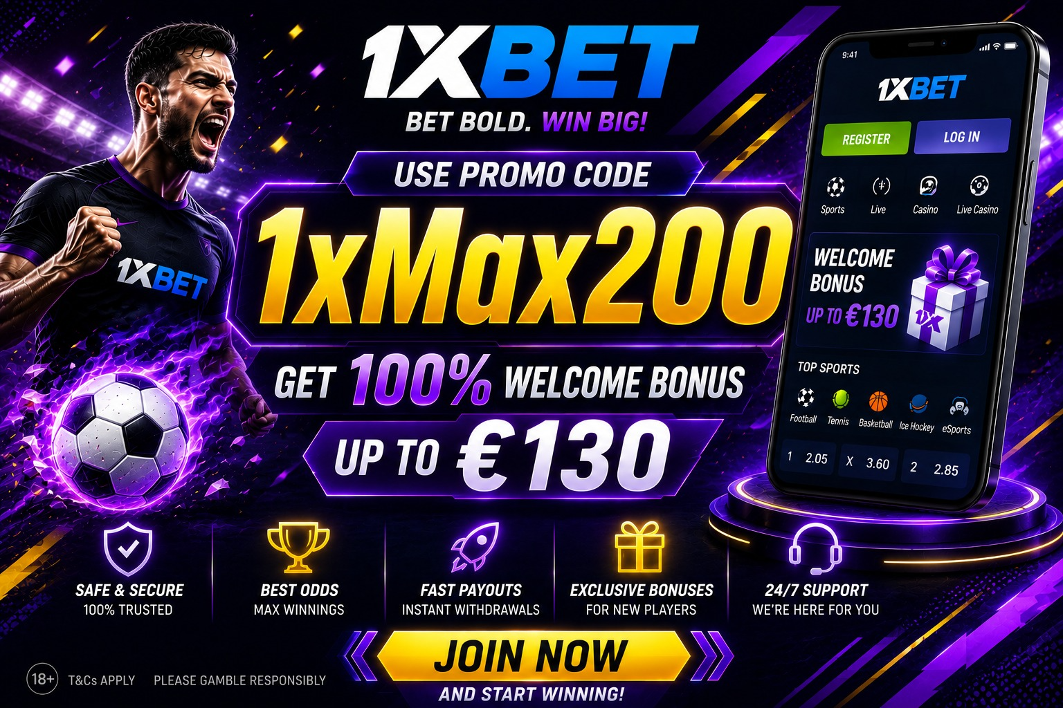 how to use 1xbet promo code