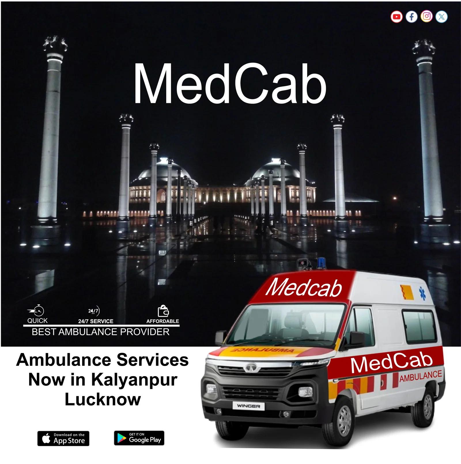 Ambulance Service in Kalyanpur, Lucknow