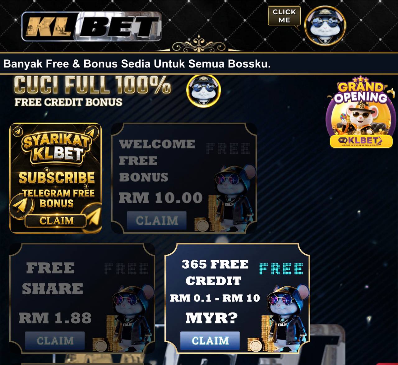 KLBET1.0 FREE RM10