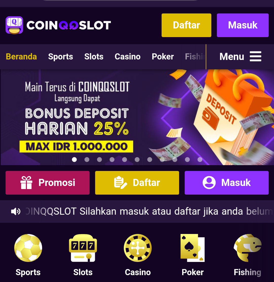 COINQQSLOT bonus 100%+50k ( turnover 8x ) 