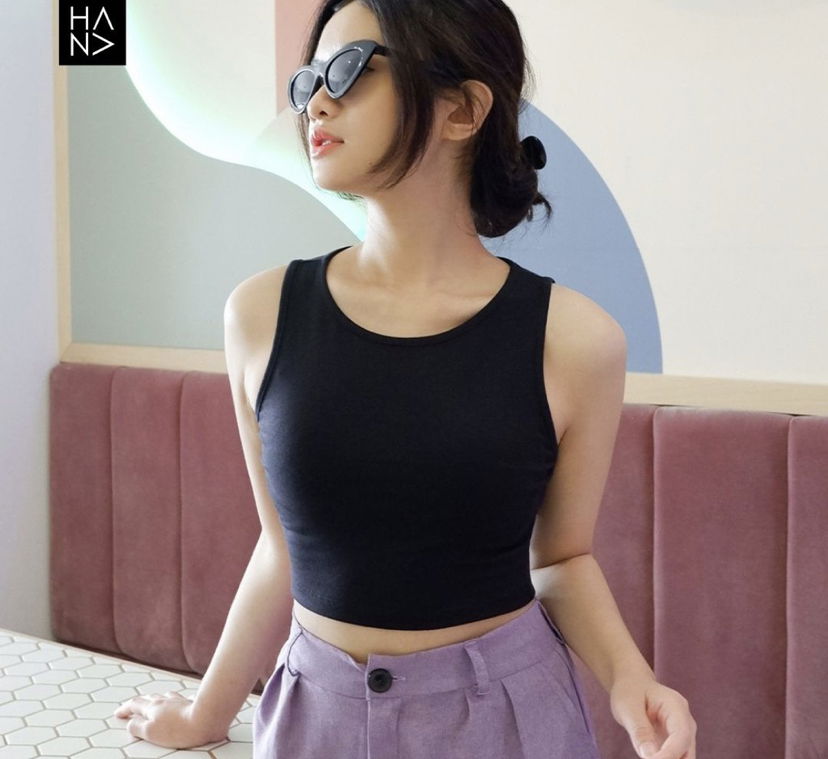 29. Black Crop TankTop