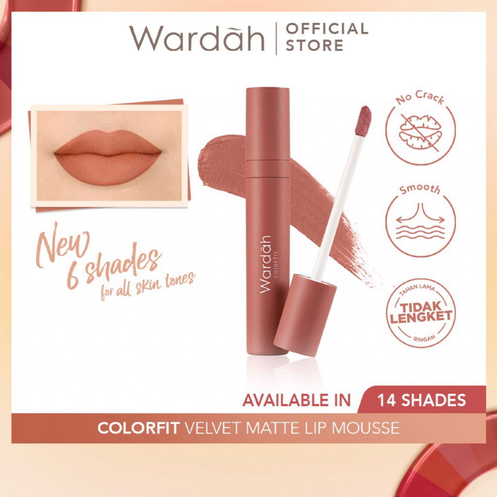 8. Wardah Velvet Matte Lip Mousse