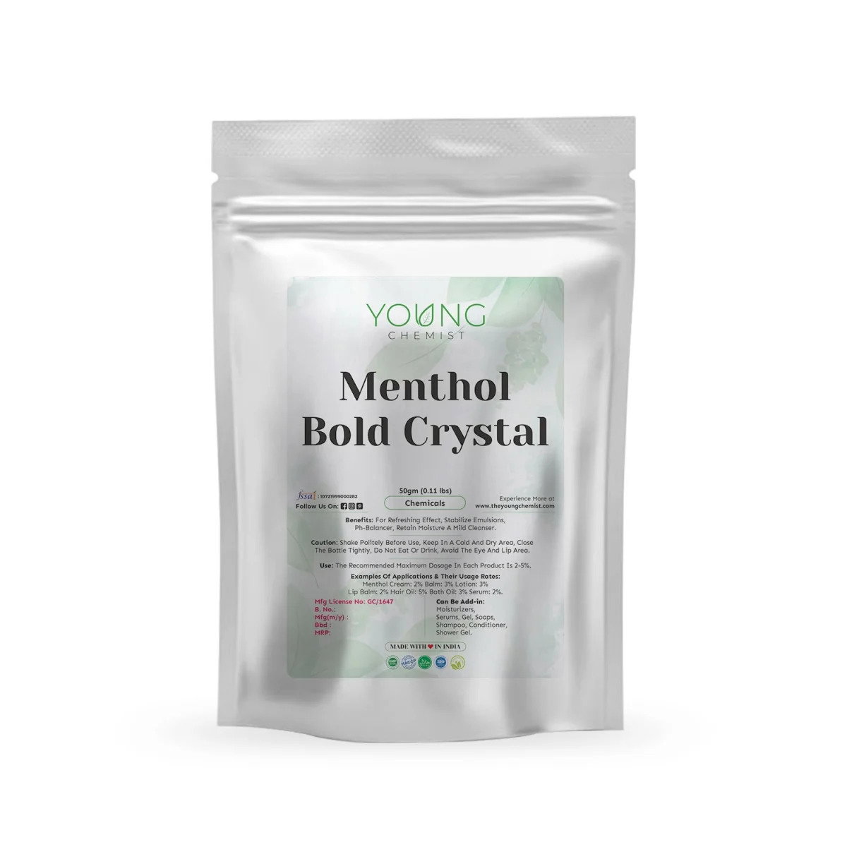 Get Premium Menthol Bold Crystals Strong Cooling Sensation - Young Chemist