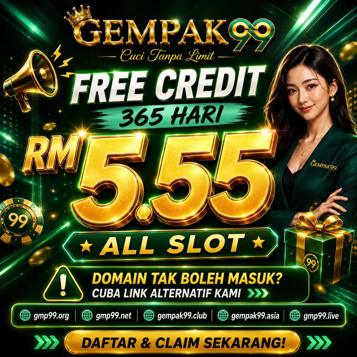 Gempak99 | Free Credit Wallet | Free Credit 365 | JudiFree | Claim Free Credit