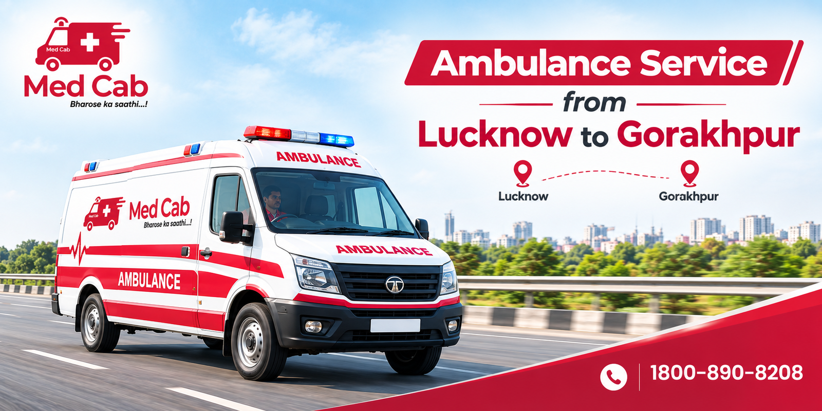 Ambulance Service Lucknow to Gorakhpur 