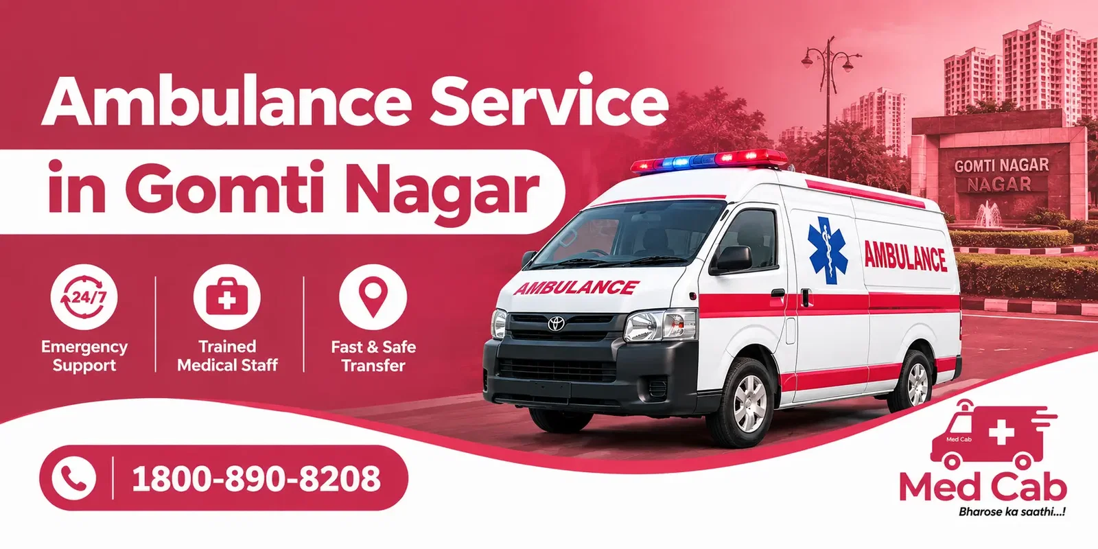 Ambulance Service in Gomti Nagar, Lucknow