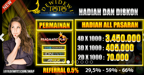 Dewi Dewi Toto - Discount  Hadiah 4D JUMBO