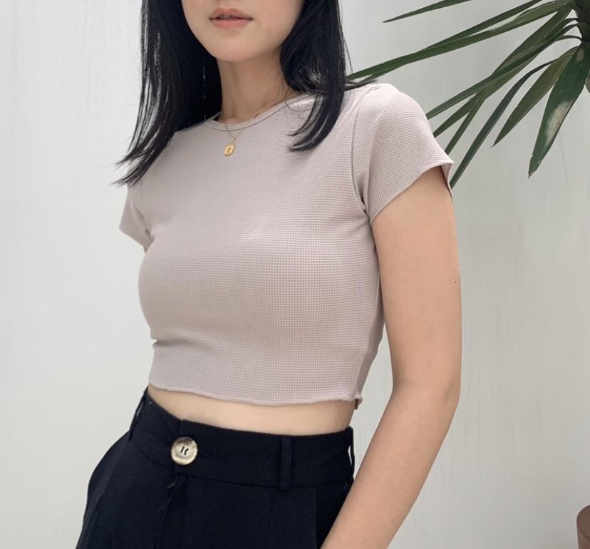 31. Waffle Crop top