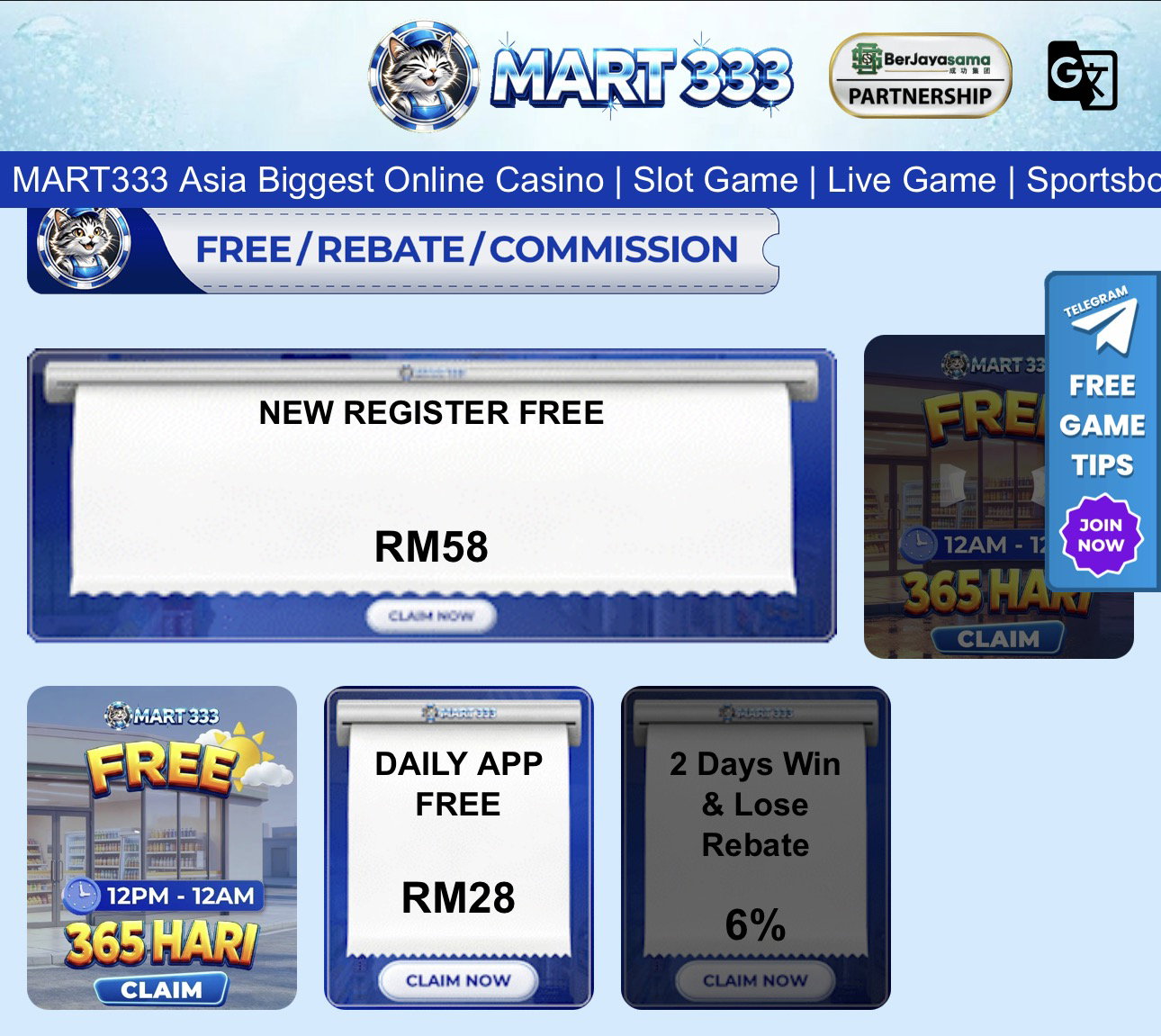 💯MART33 FREE RM58 