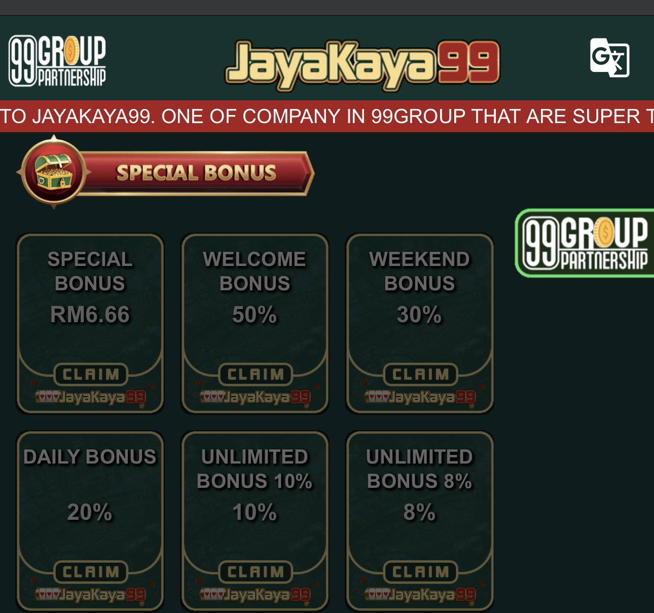 💯JAYAKAYA99  WELCOME BONUS 50%