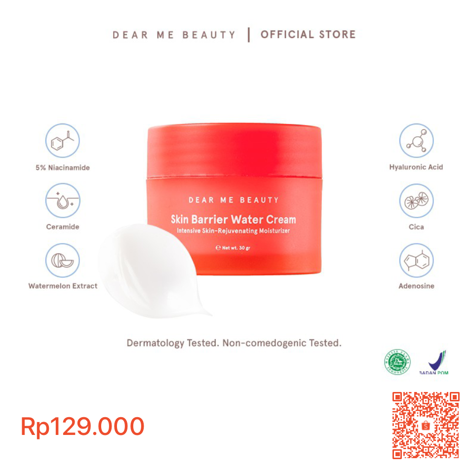 12. Dear me beauty skin barrier water cream