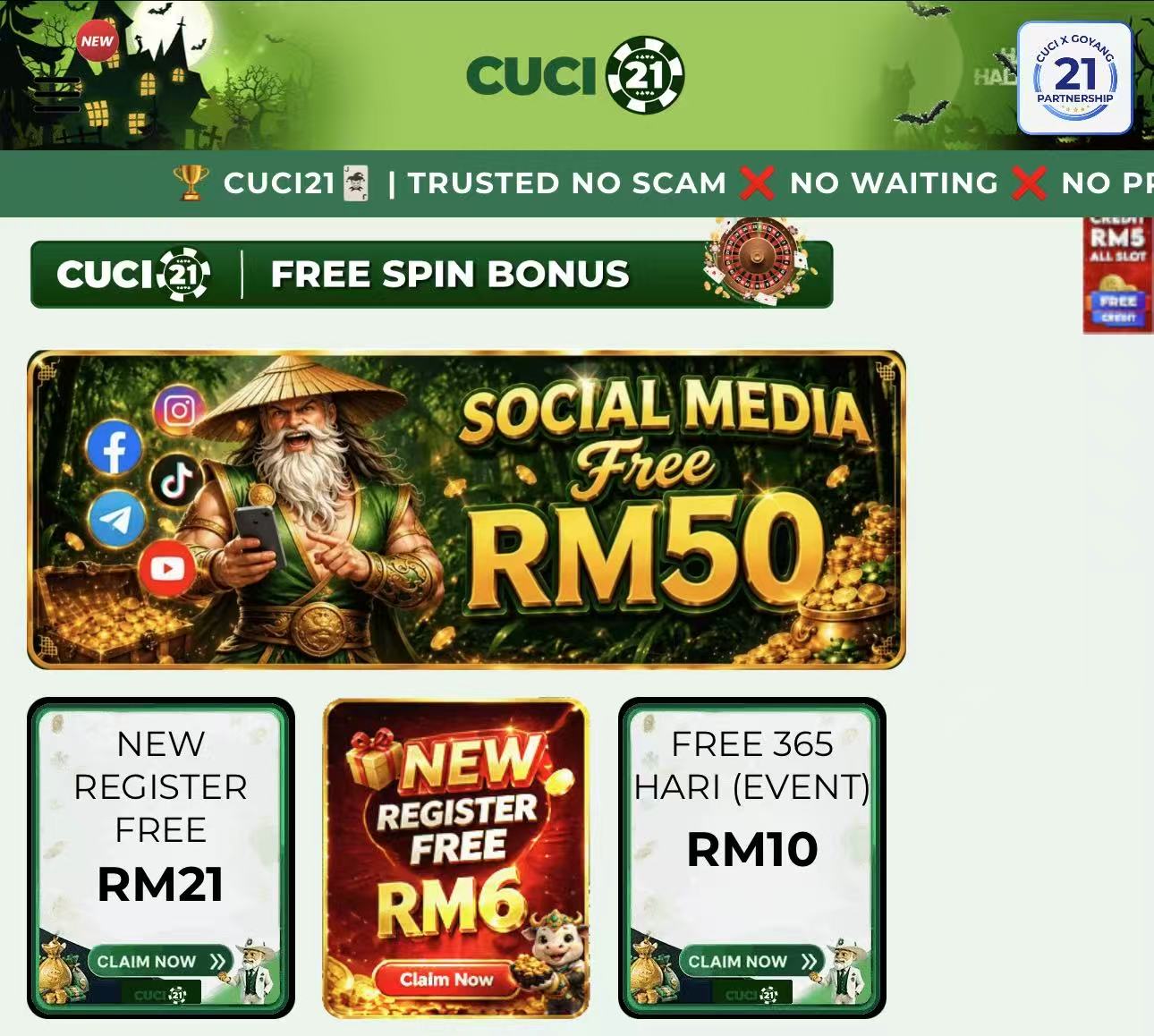 💯CUCI21 FREE RM21