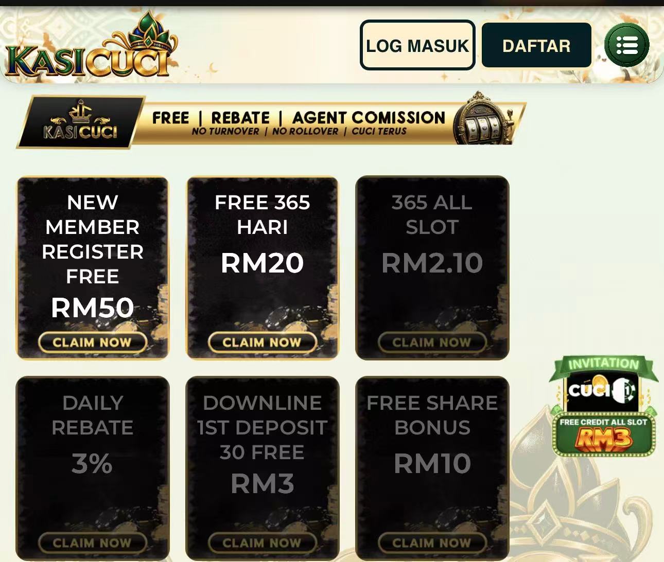 💯KASICUCI FREE RM50
