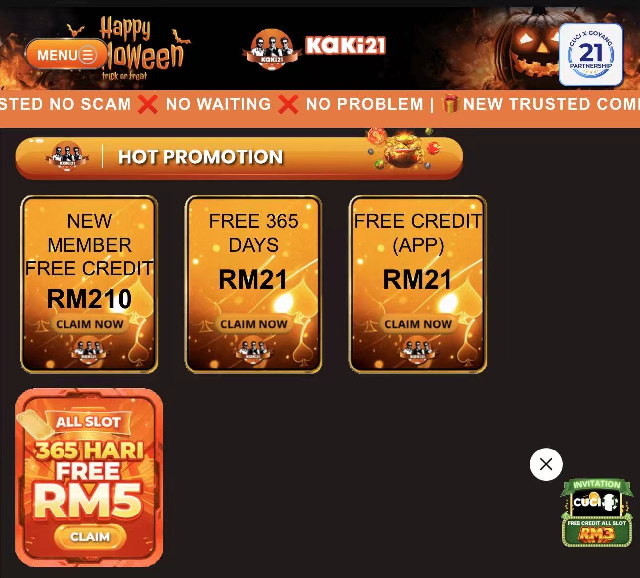 💯KAKI21 FREE RM210