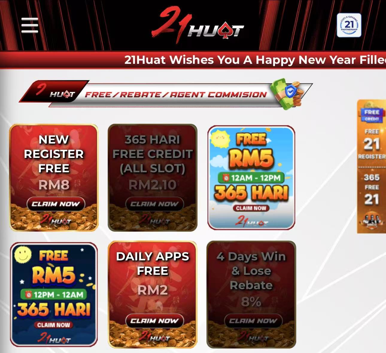 💯21HUAT FREE RM8