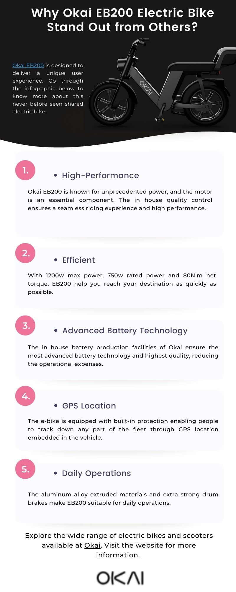 Why Okai EB200 Electric Bike Stand Out from Others?