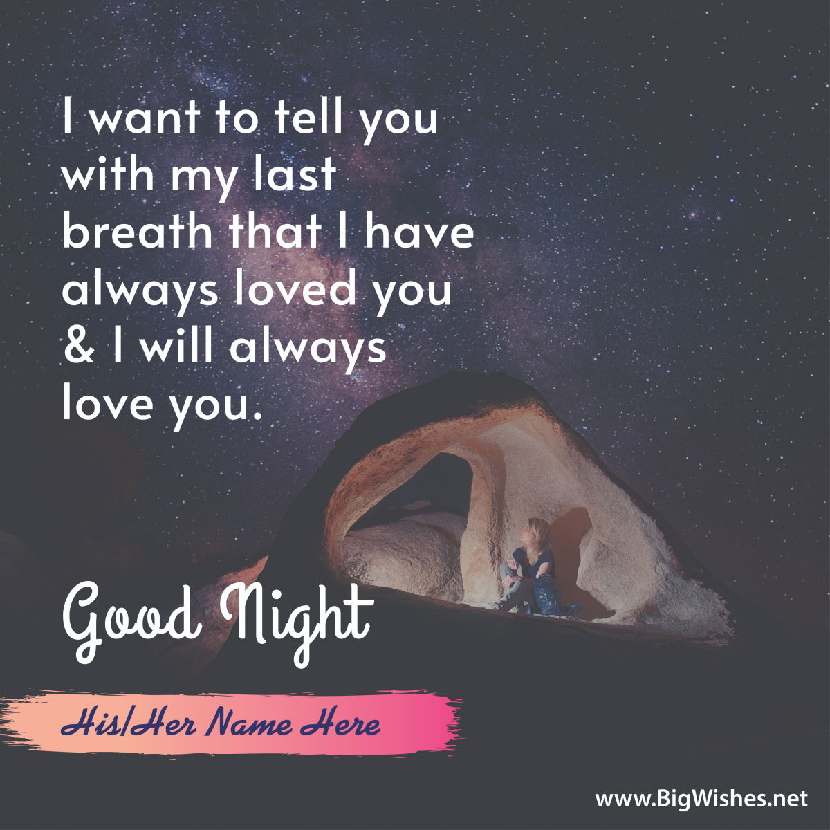 Wishing Good Night to Lover | Create Beautiful Good Night Card