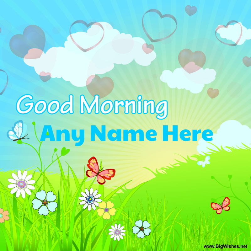 Wish Good Morning with Nature Image | Create Morning Card