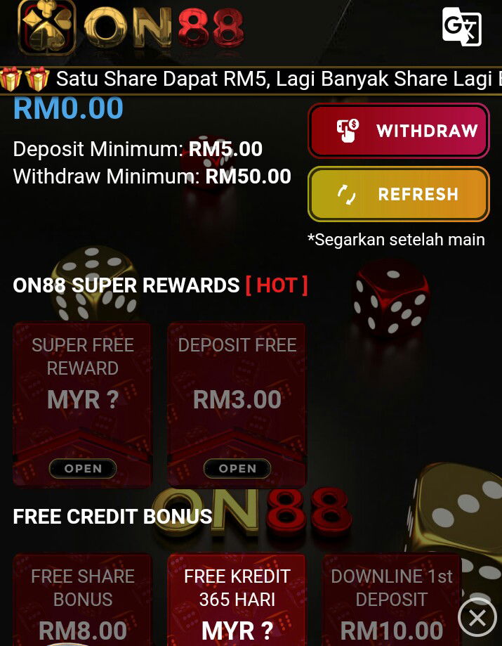 1.MENANG88 100% WELCOME BONUS HOT!!