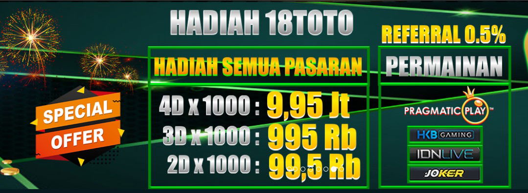 📌18TOTO 📌 PRIZE 1 📌 NO DISKON 📌HADIAH BESAR