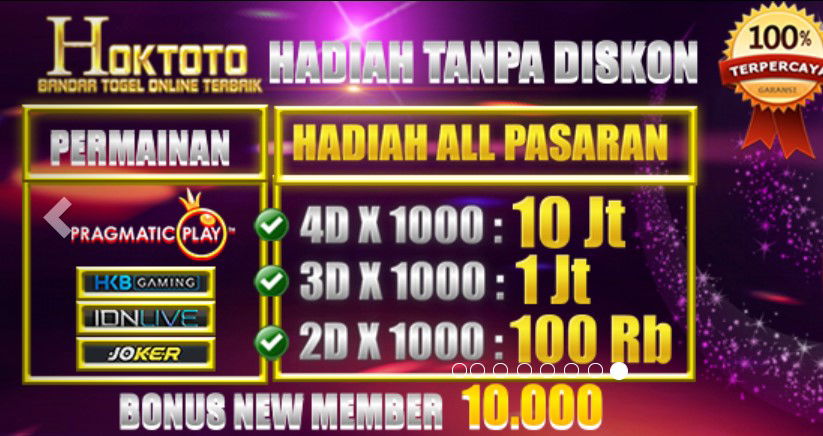 📌 HOKTOTO 📌 PRIZE 1 📌 NO DISKON 📌 HADIAH PALING BESAR 📌 BONUS NEW MEMBER
