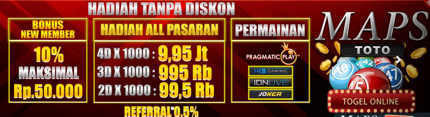 📌 MAPSTOTO 📌 PRIZE 1  📌 NO DISKON 📌 HADIAH BESAR 📌BONUS NEW MEMBER