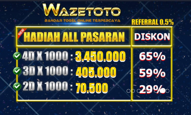 📌WAZETOTO 📌 PRIZE 1 📌 DISKON BESAR 