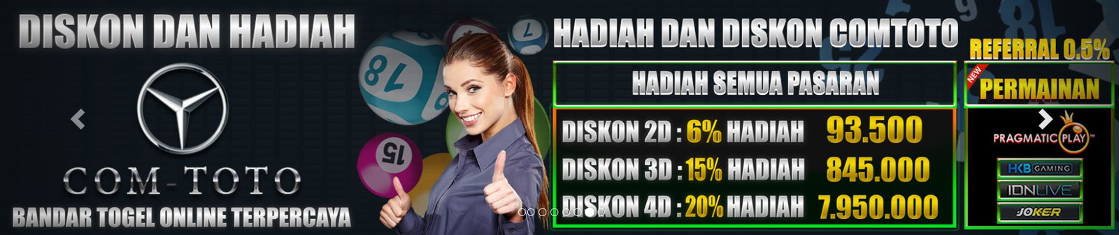 📌 COMTOTO 📌 PRIZE 1 📌 DISKON 
