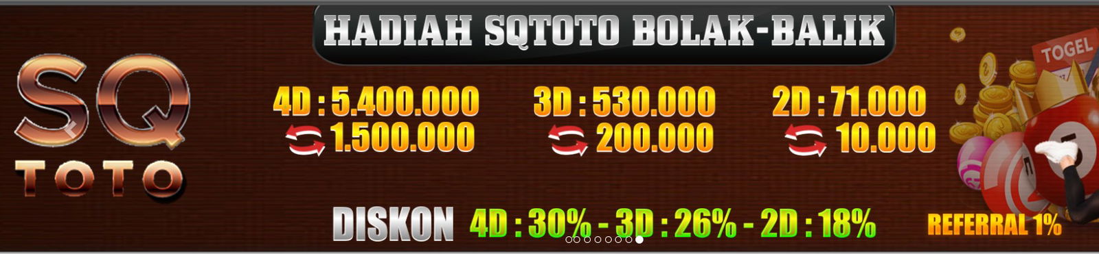 📌 SQTOTO 📌  PRIZE 1 📌  DISKON 📌  TERBALIK DIBAYAR