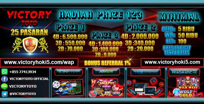 VICTORYTOTO ( BONUS NEWMEMBER 10% BANDAR TOGEL ONLINE HADIAH PRIZE 1,2,3 DI BAYAR )
