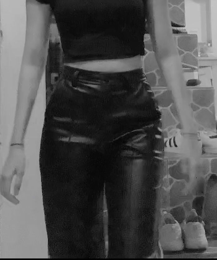 46. Black Leather Pants