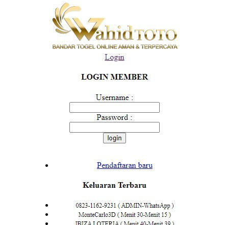 WAHIDTOTO Tampilan WAP