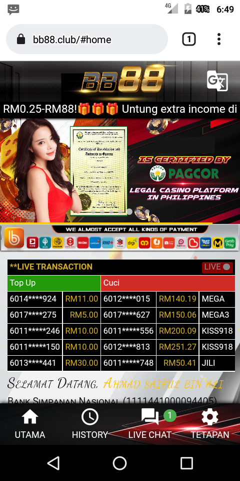 NEW!! BB88 PROMO REGISTER FREE RM1.11 HOT!!!