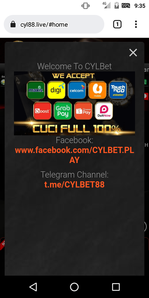 CYLBET PROMO SHARE BONUS RM10 HOT!!!