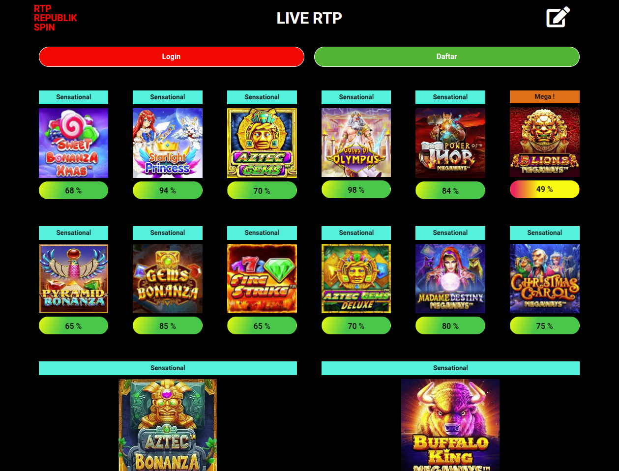 RTP REPUBLIK SPIN TERUPDATE (LIVE)